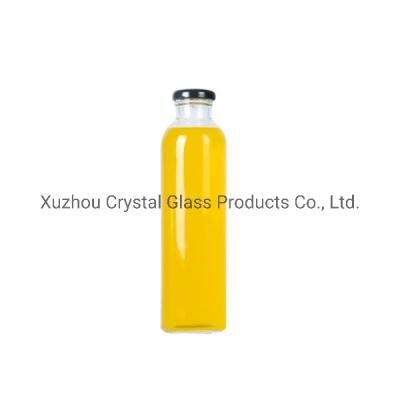 Factory Supply Fruit Juice Glass Bottles with Metal Lid