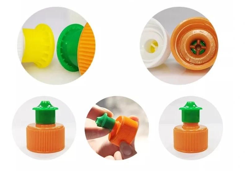 28mm Pull Push Plastic Top Cap for Plastic Bottle