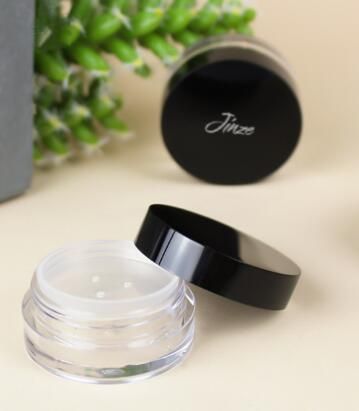 Plastic Travel Cosmetic Makeup Sieve Powder Compact