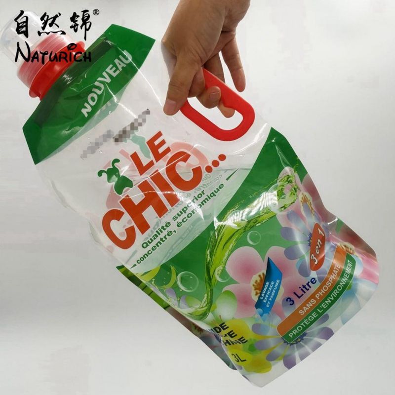 Custom Liquid Washing Powder Detergent Laundry Detergent Packaging Bag Detergent Pouch Spout