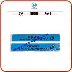 Security Tamper Proof Label Zx72m