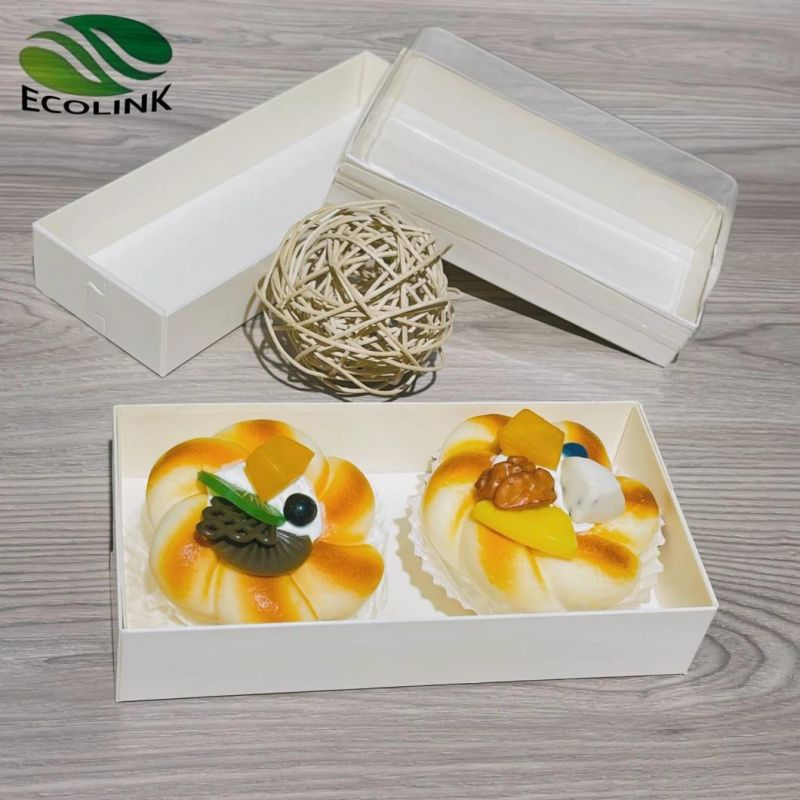 Disposable Foldable Bread Pastry Takeaway Food Container Catering Swiss Roll Wooden Cake Sushi Togo Bakery Packaging Box