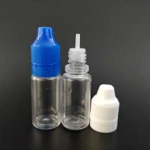 10ml Factory Plastic Pet Dispenser Packaging Water E-Juice Screw Cap Bottles for Essential Oil Sample