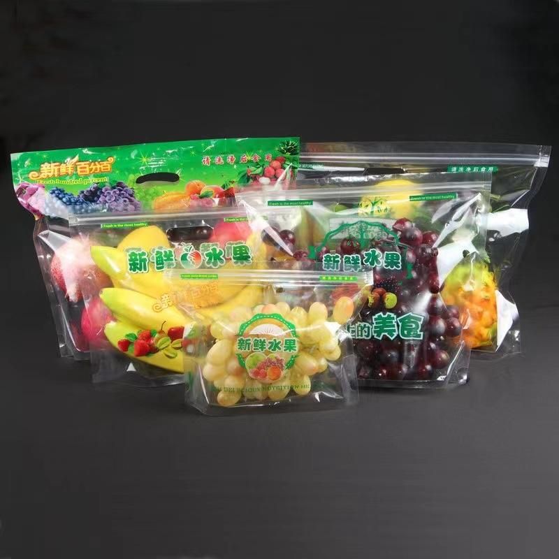 Table Grape Packing Bag Stand up Zipper Bag for Pitaya, Orange, Apple, Tomato