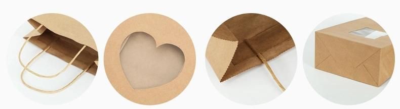 New Item Window Twist Handle Kraft Paper Shopping Packaging Bag