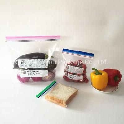 Double Zipper BPA Free Food Grade Plastic Storage Bag