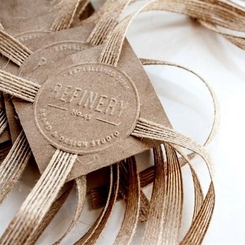 Special Design Packing Clothing Hemp Rope Debossed Logo Kraft Paper Tag