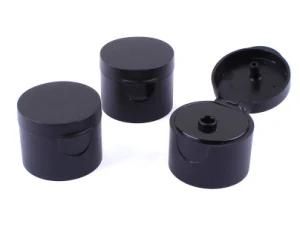 24/410 Frosted Black Plastic Flip Top Cap