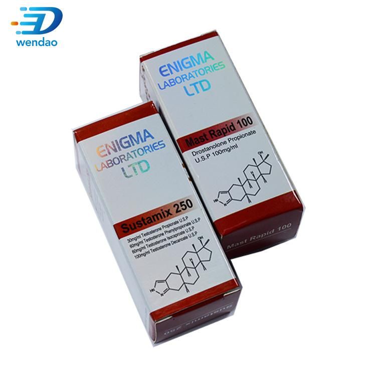 Custom Pharmaceutical Packaging 10ml Vial Labels and Box for Test C