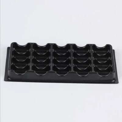 Popular ESD Packing Black Plastic Pet/PS Electronics Blister Tray