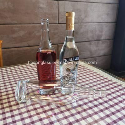 Hoson Customized Transparent Lead Free Glass 700 Ml Whisky Vodka Glass Bottle