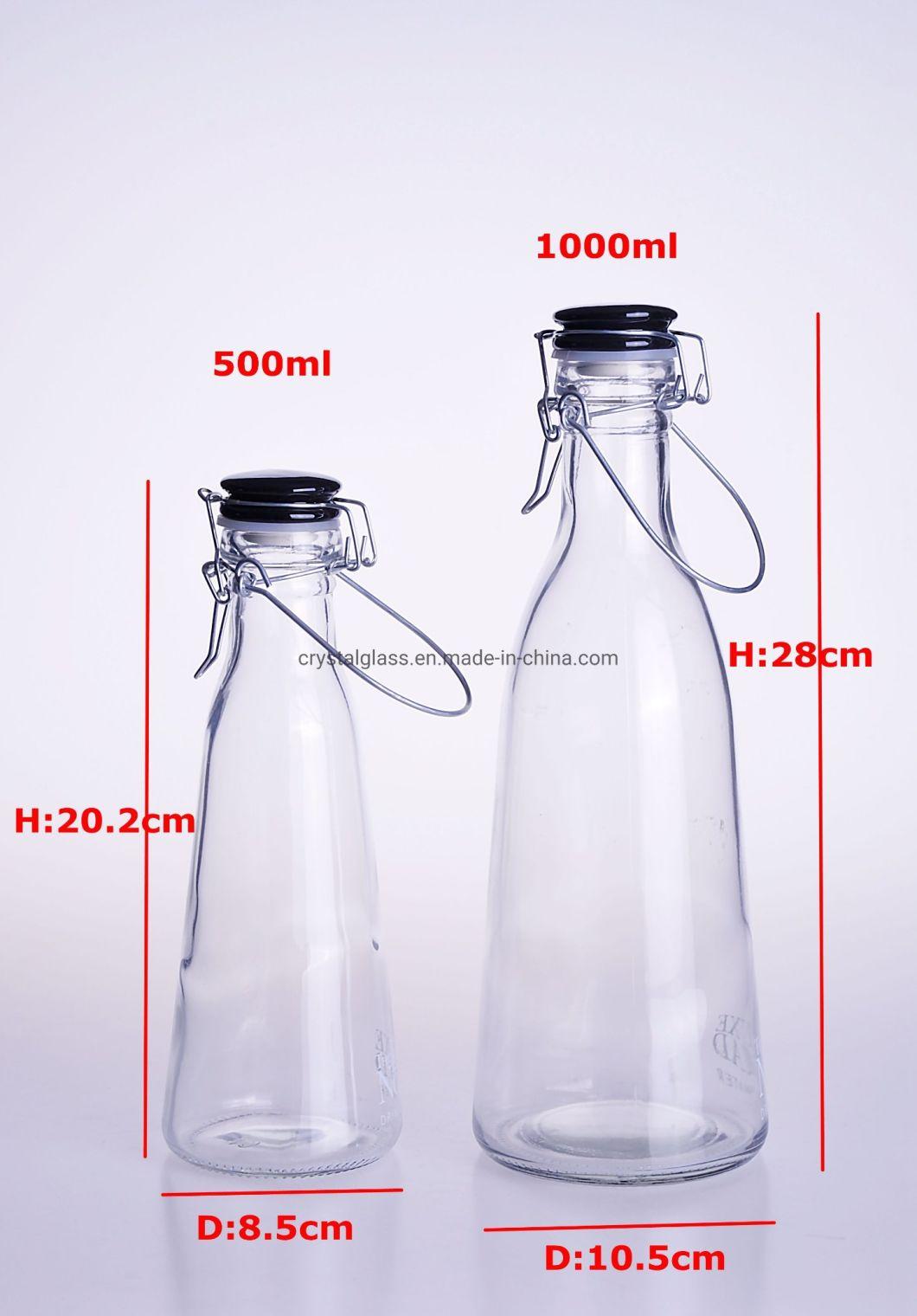 500ml 1000ml Food Grade Swing Top Kombucha Bottles Glass