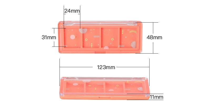 Manufacturer Mini 4 Color Eyeshadow Case Eyeshadow Container Eyeshadow Palette