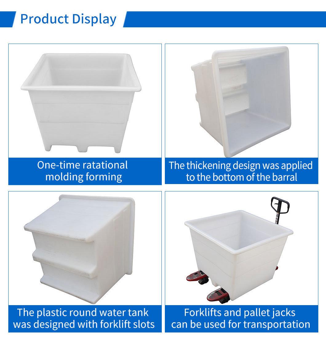 Aquaculture Plastic Box Rotomolding Large Pickled Fermentation Square Barrel Round Barrel Forklift Turnover Pallet Bulk Bins