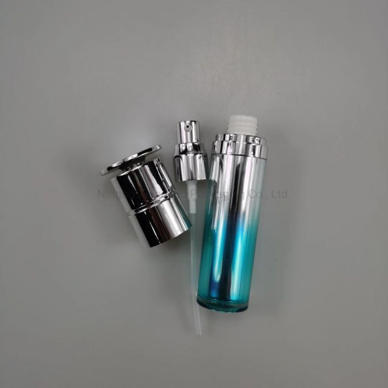 Luxury High End Square Airless Bottle Golden Shoulder Vacuum Bottle