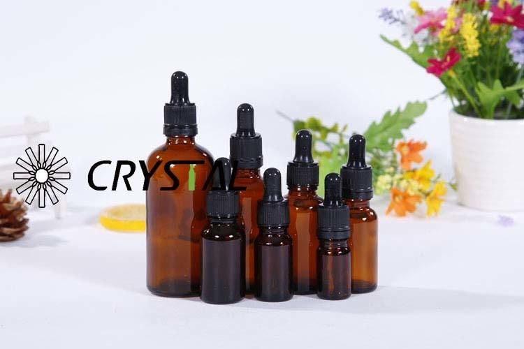 Drip-Type Broun Glass Bottle for Base Oil Essential Oil Massage Oil