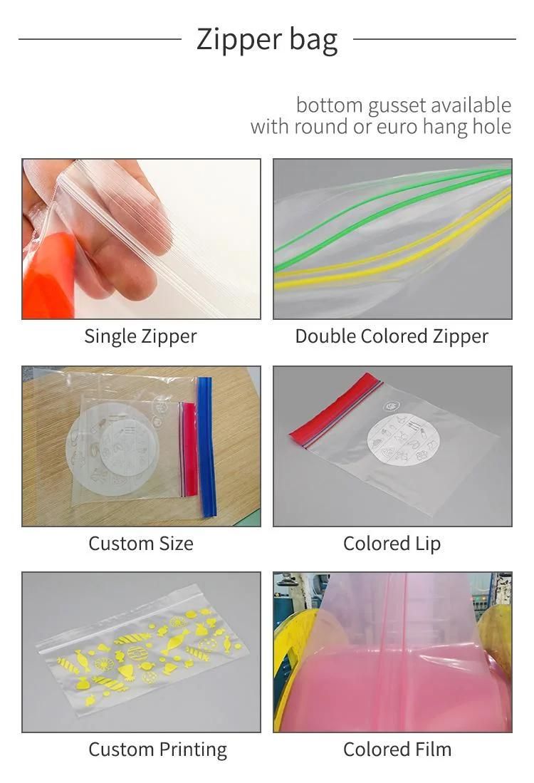 Leak Proof Writable Transparent Food Grade Zipper Bag