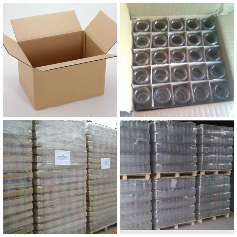 Sealed Square Shape Glass Food Storage Jar with Cover 2oz 3oz 6oz 9oz 12oz 16oz