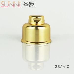 28/410 Flip Top Cap Gold Cap Plastic Cosmetic Jingle Cap