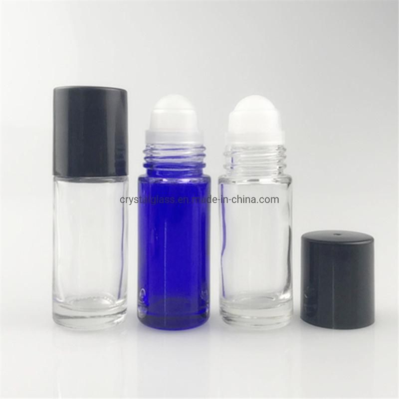 Roll on Perfume Bottle 1oz 30ml with Black Plastic Caps