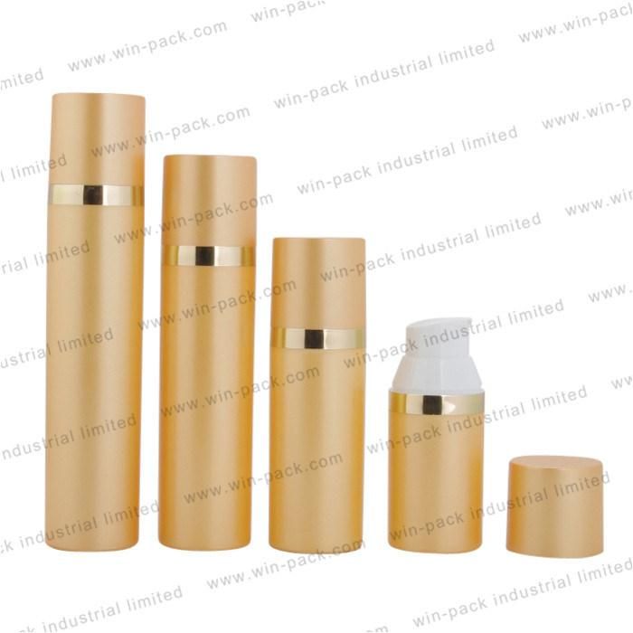 Custom Made PP Gold Color Airless Skin Care Lotion Bottle 30ml 50ml 75ml 100ml