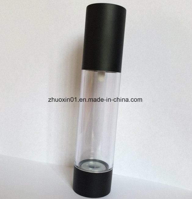 Acrylic Bottle with Black Airless Lotion Pump for Skincare Packaging