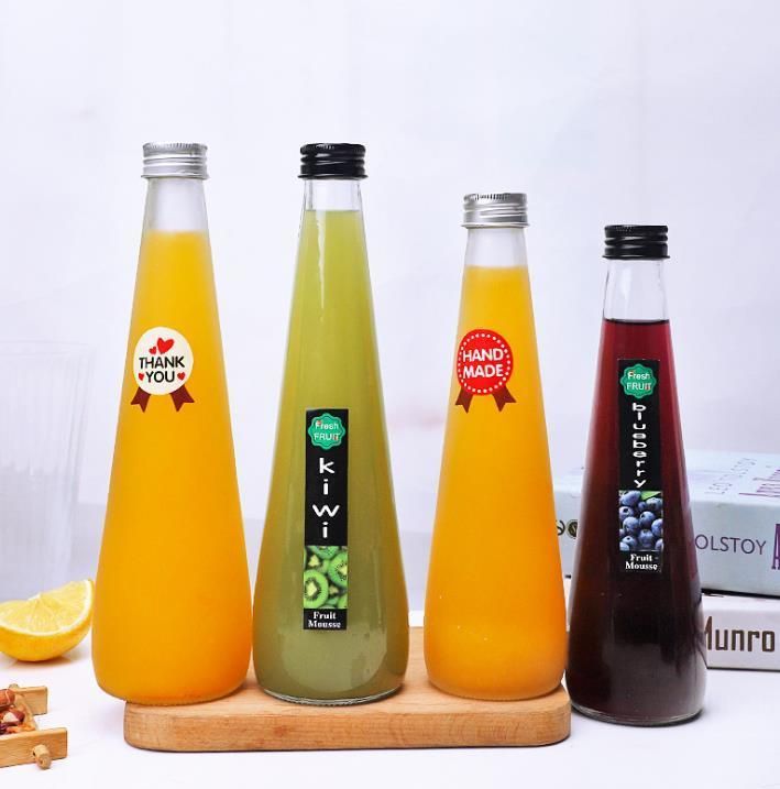 Factory Sell 500ml 350ml Glass Beverage Bottles with Cork Lid