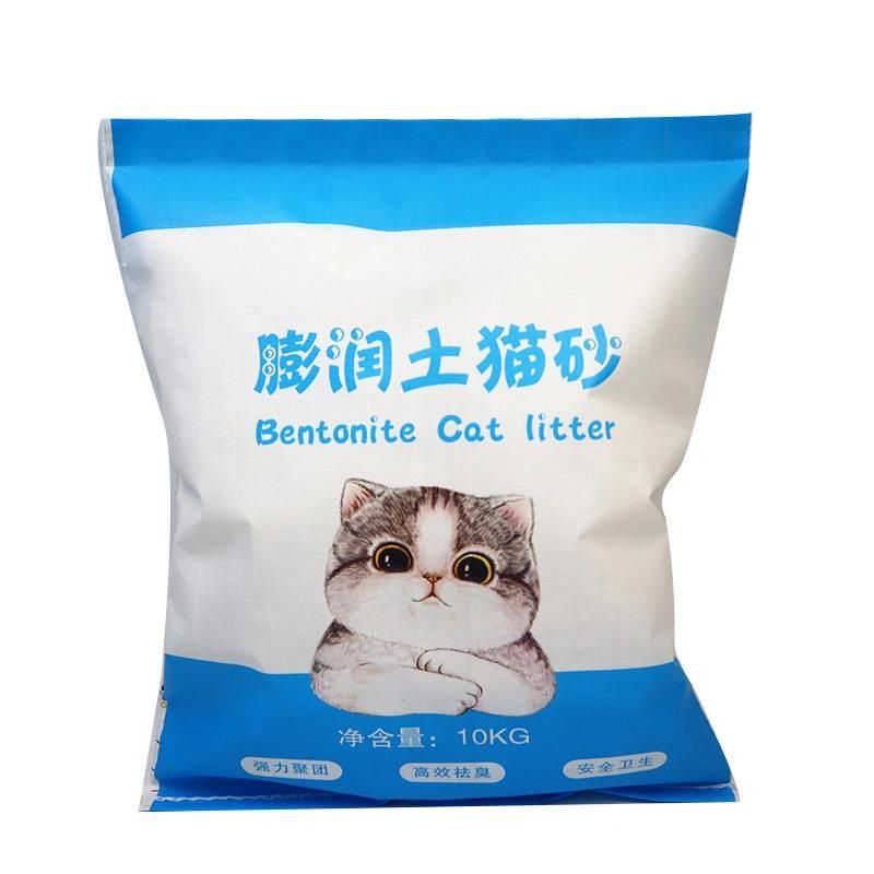 Eco-Friendly Tofu Cat Litter 5kg 10kg Plastic Polyethylene Packaging Bag with Design Printing