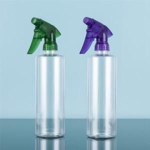 500ml Plastic Flat Shoulder Pet Bottle with Spray Gun