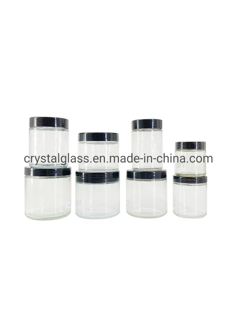 180ml 280ml 730ml 1000g High Flint Food Clear Glass Jar for Hot Sauce Packaging Container with Lid