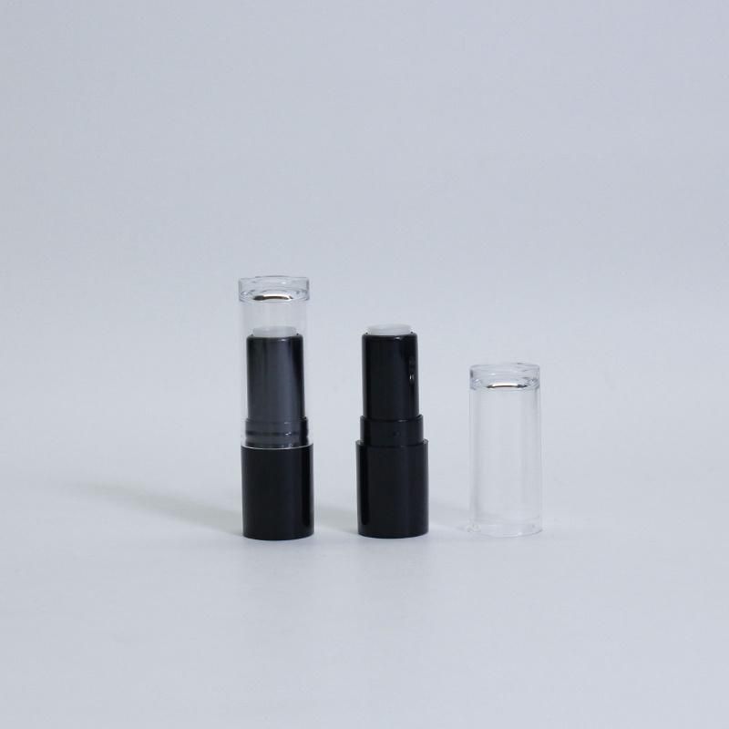 Mini Lipstick Tube Round Shape Lipbalm Container Black Lipbalm Tube