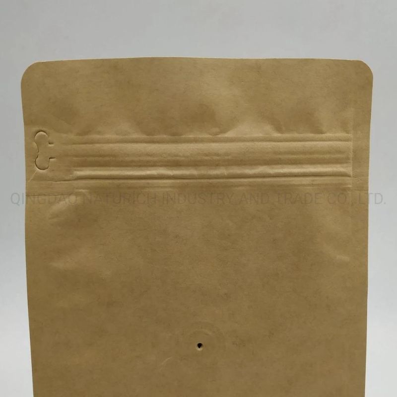 Eco-Friendly Kraft Coffee Bag 1lb/16oz Universal Coffee Bean Packaging Bag