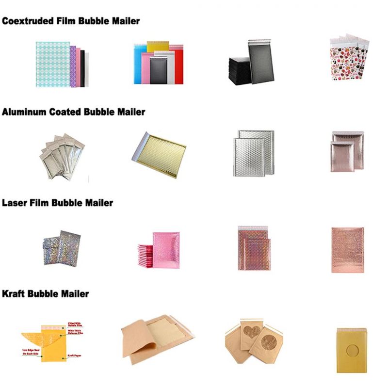 Bubble Air Wrap Polymailer Bags Custom Bubble Mailers for Shipping Packaging