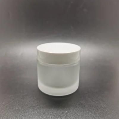 New Arrival Fashion 4oz 120ml Cylinder Face Cream Mask Body Scrub Frosted Glass Jar with White Lid