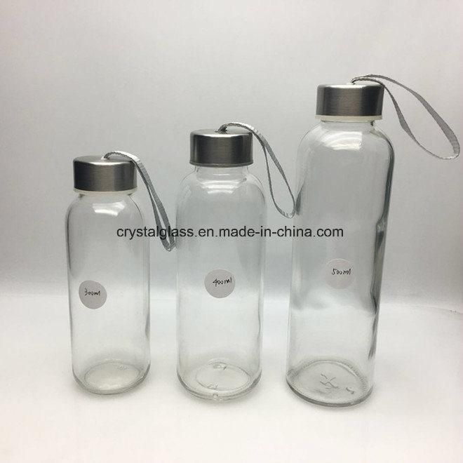 Custom Logo Printing Glass Water Bottle 300ml