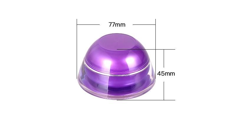 15g Elegant Purple Empty Plastic Acrylic Cream Jar for Skin Care Products