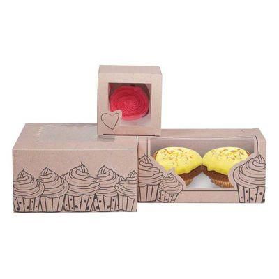 Customized Color Printing Cake Food Packaging Paper Box with Window