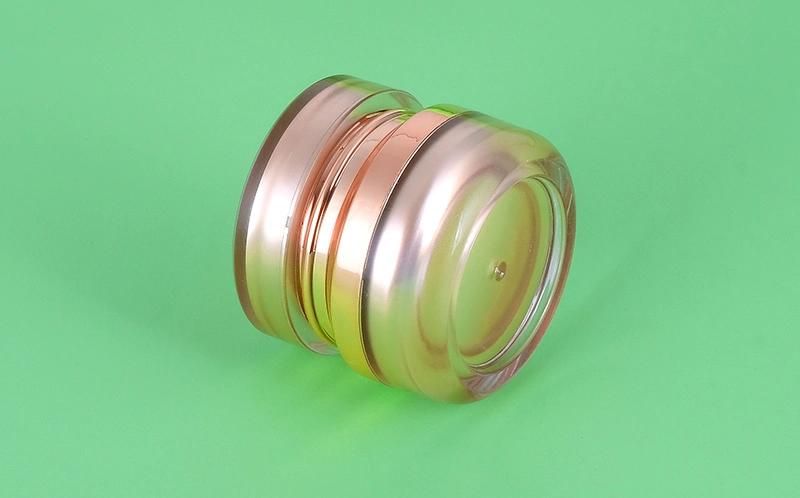 15g Luxury Golden Cosmetic Jar Cream Jar Plastic Jar Acrylic Jar with Hand Pull Gasket