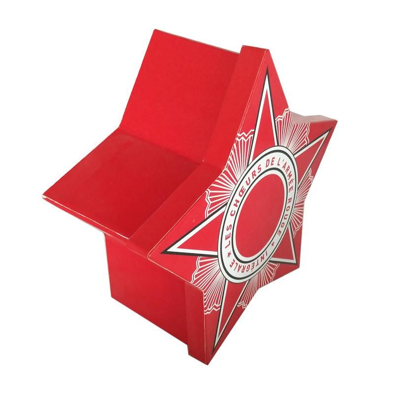 Red Five-Pointed Star Custom Logo Printed Packaging Box