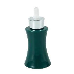 2020 New Design Round Ceramic Container Glass Dropper Perfume Bottle for Essential Oil /Porcelain Jar