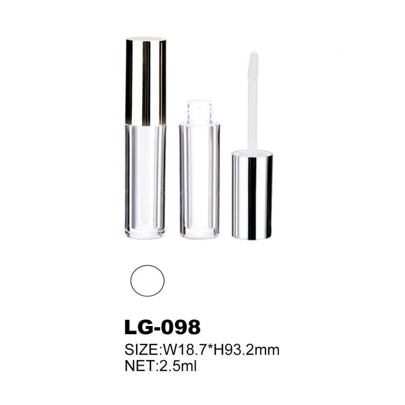 2.5ml Colorful Transparent Lip Gloss Tubes with Wands Plastic Lipgloss Container for Makeup Packaging