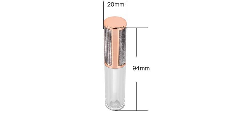 High-Grade Lip Gloss Containers Tube Rhinestone Gold Silver Liptint Bottle with Applicator Private Label Lip Gloss Wand Tube