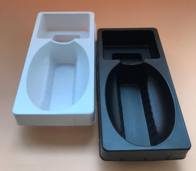 Custom cosmetic plastic packaging white PS plate PVC/PET blister tray