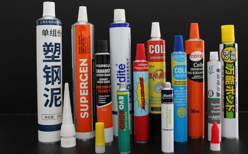 Manufacture Aluminum Super Glue Tubes Plastic Long Nozzle Cap for Adhesive Products