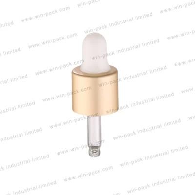 Gold and Amber Glass Dropper Bottle with Customized Rubber Color
