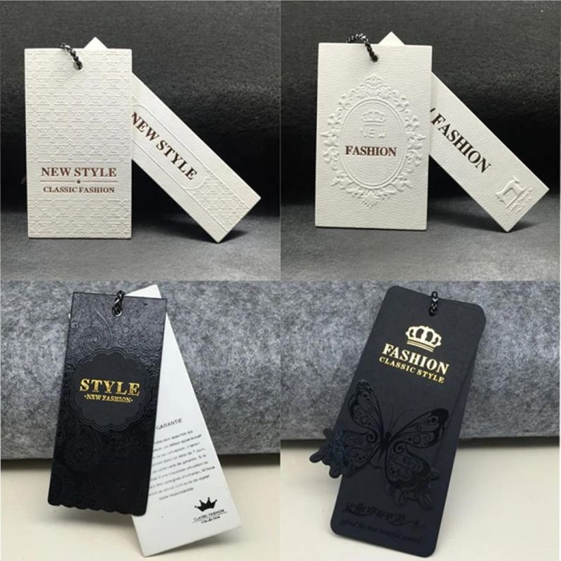 Round Hanging Tag Customized Women′s Dress Tag Customized 800g Tickened Baked Gift Flower Card New Simple Custom Hang Tag