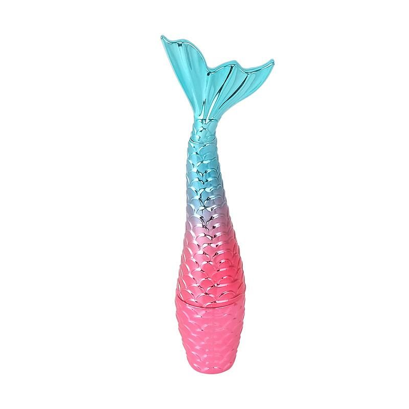 2021 New Design Mermaid Tail Shape Lip Gloss Tube Empty Bottle Cosmetic Packaging Lip Gloss Bottles Shining Fish Scales Lip Balm Tube