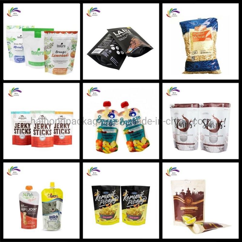 Custom Printed Food Packaging 3 Side Seal Flat Small Bag