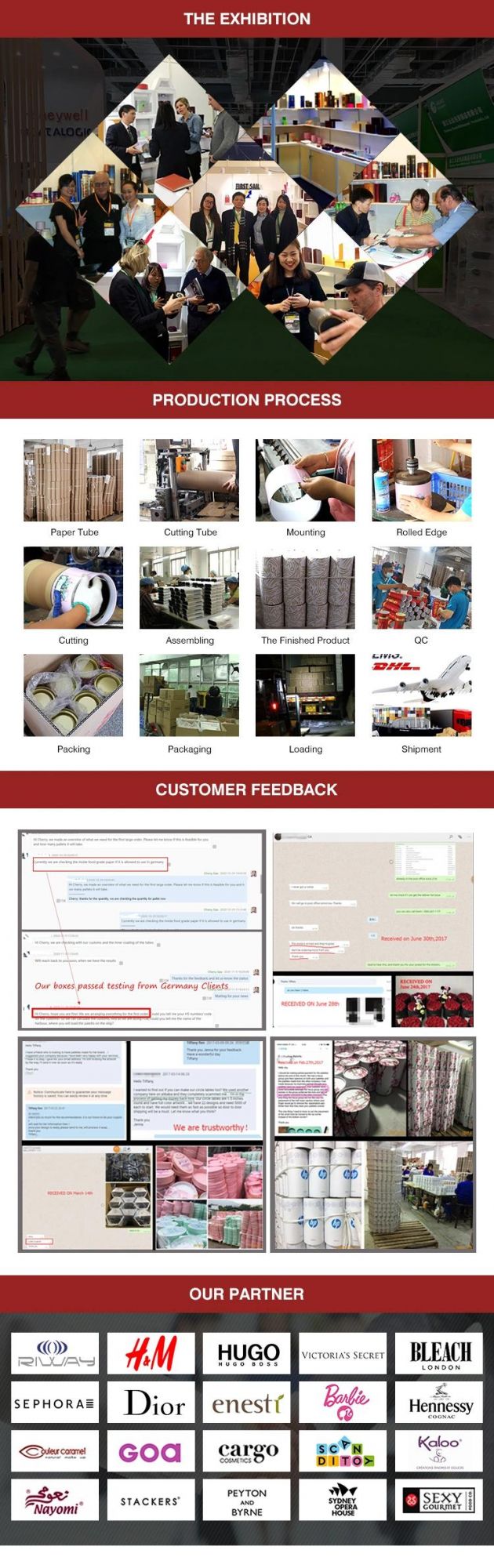 Firstsail Hot Stamping Logo Cylinder Cardboard Shampoo Bottle Gift Paper Box Cosmetic Perfume Tube Packaging