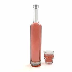 High Quality 200ml 375ml 500ml 750ml Black Clear Frost Ice Wine /Fruit Wine Glass Bottles with Stopper